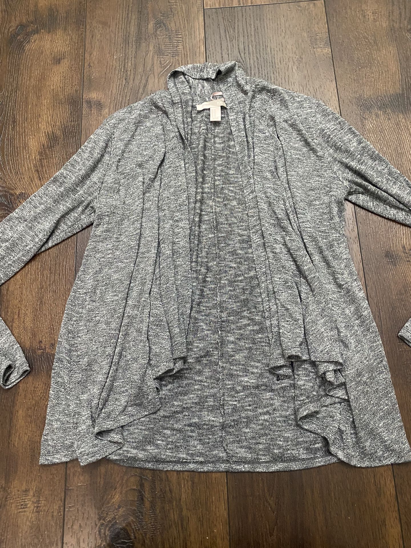 Womans Gray Cárdigan Sweater Size Médium By Forever 21 #8