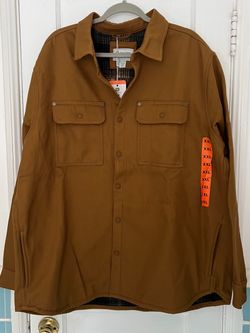 John Deere button up jacket (brown, and black 2XL)