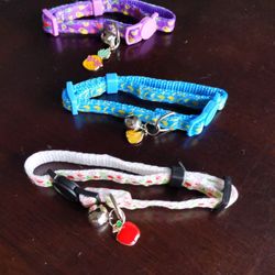 Fruit Pattern Breakaway Cat Collar With Charm Apple Banana Pineapple Mixed Fruit 