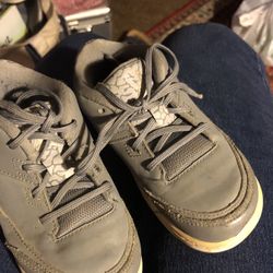 JUMPMAN Leather Sneakers. Boys Size 8C