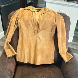 BCBG MAXAZRIA Vintage Leather Suede S