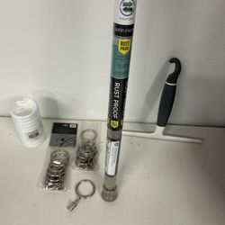 Shower Rod Hooks & Squeegee