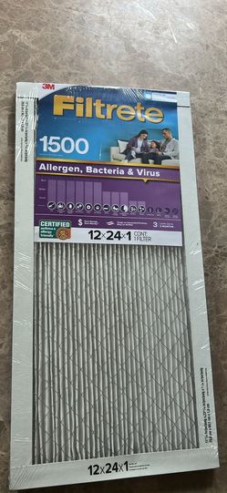 AC FILTER 12x24x1. Allergen, Bacteria & virus