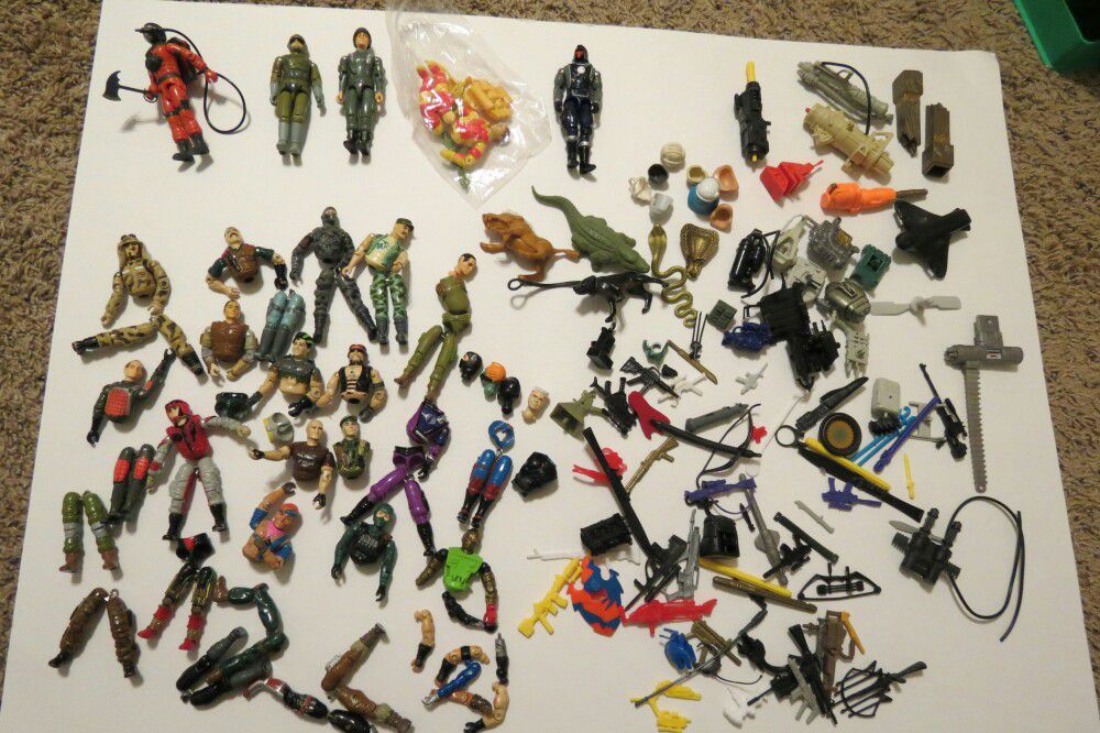 80's G.I. Joe Action Figure and accessories lot Hasbro vintage