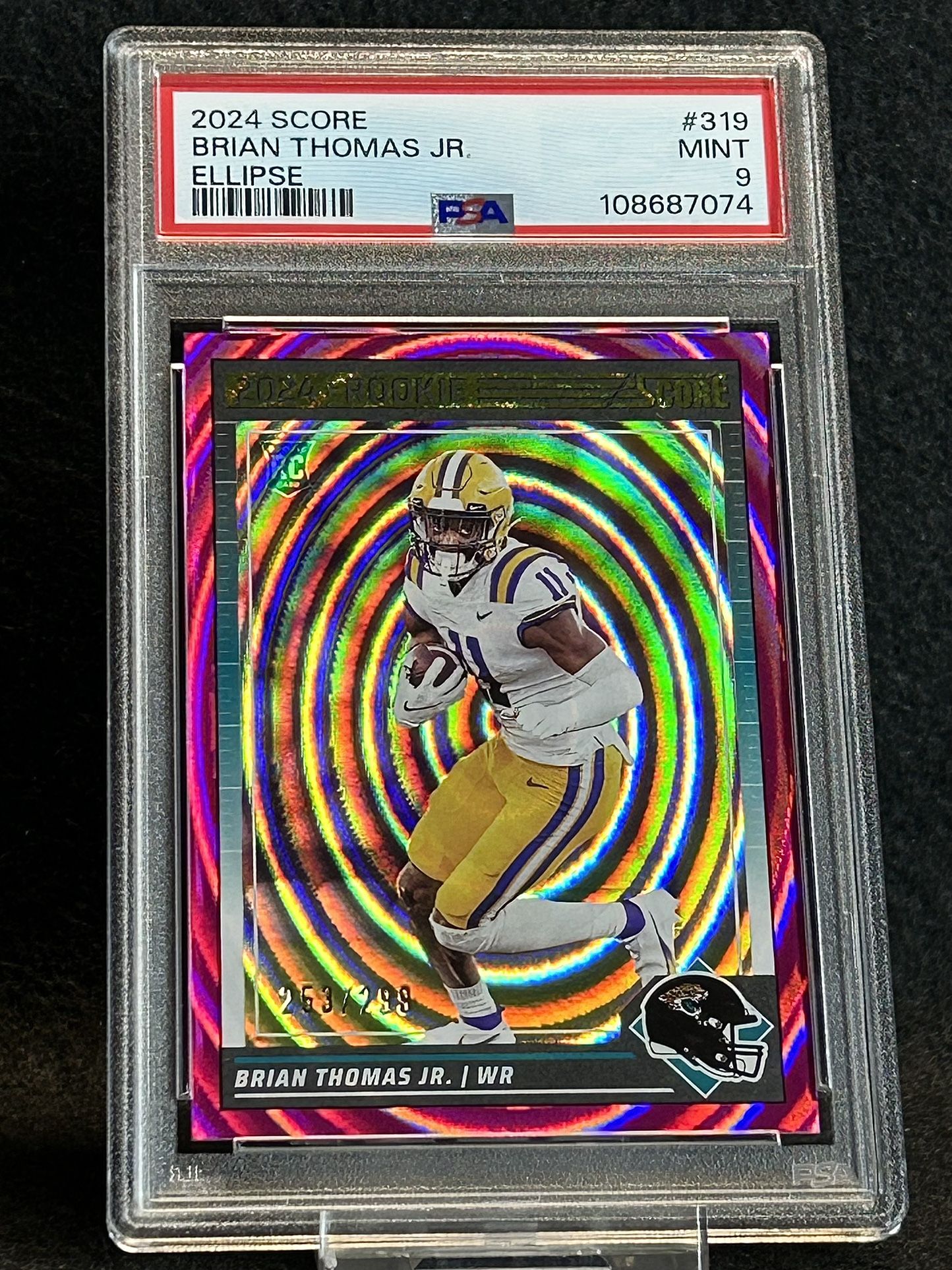 2024 Score 💥 Brian Thomas Jr 💥 Ellipse Rookie /299 PSA 9 Mint 💎 - Jacksonville Jaguars