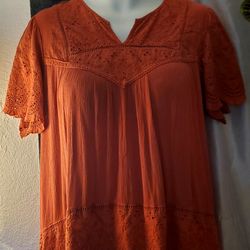 Knox Rose Burnt Orange Women's Top