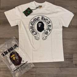 BAPE X CHROME HEARTS SHIRT (White)