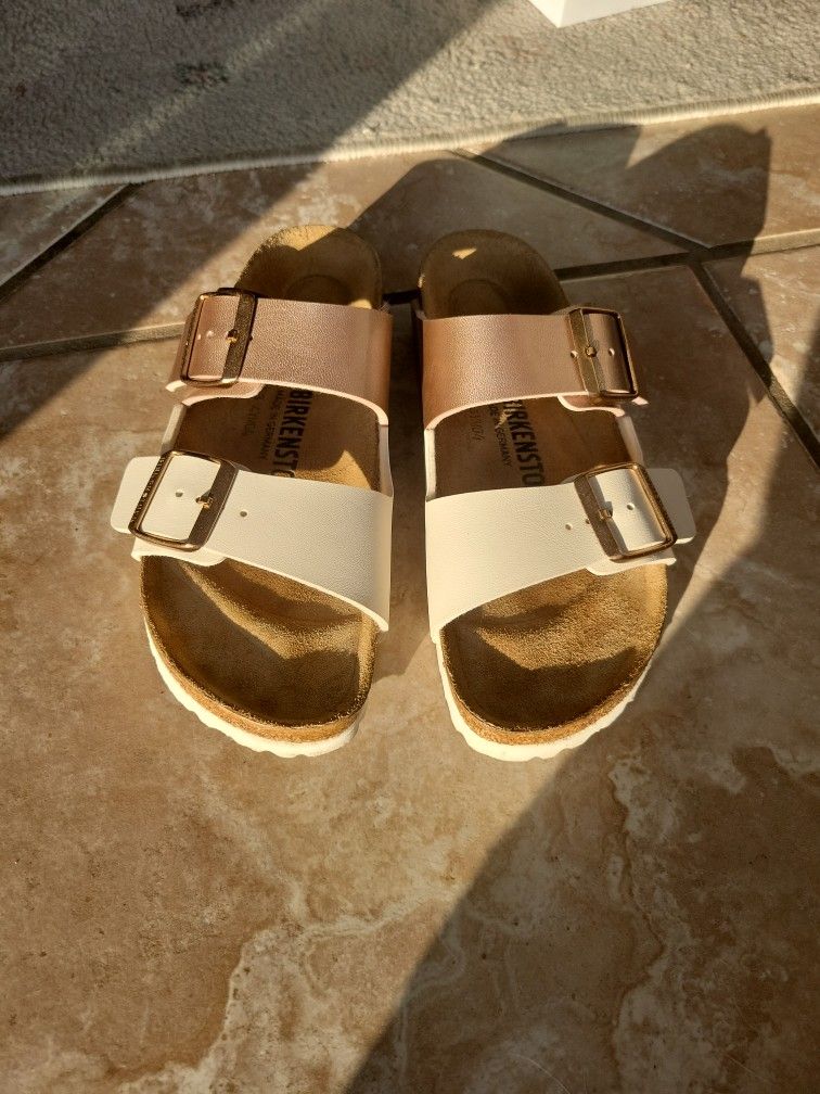 Birkenstock Arizona Split Eggshell/Copper 37