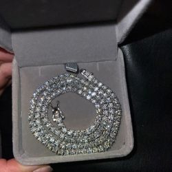 Lab Diamond Moissanite Tennis Chain 20 Inches