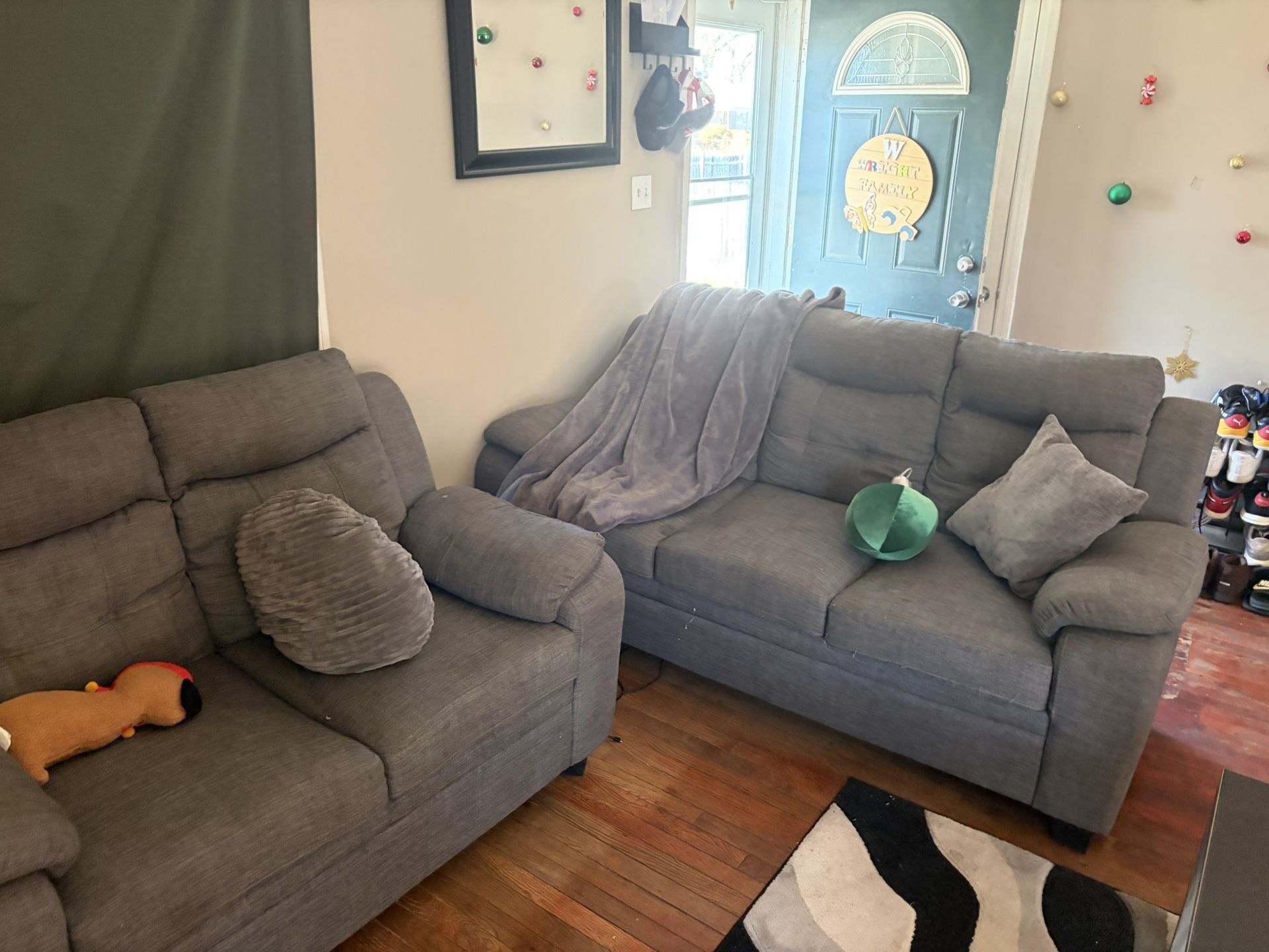 2 grey Couches