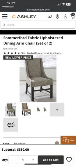 Set Of 2 Dining Arm Chairs