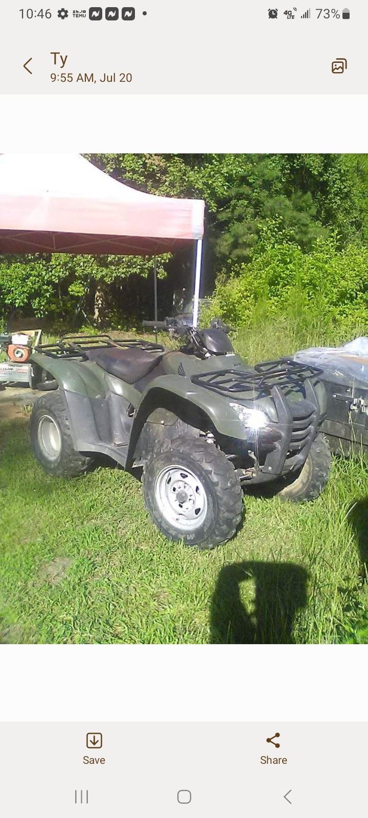 2009 Honda Rancher.300