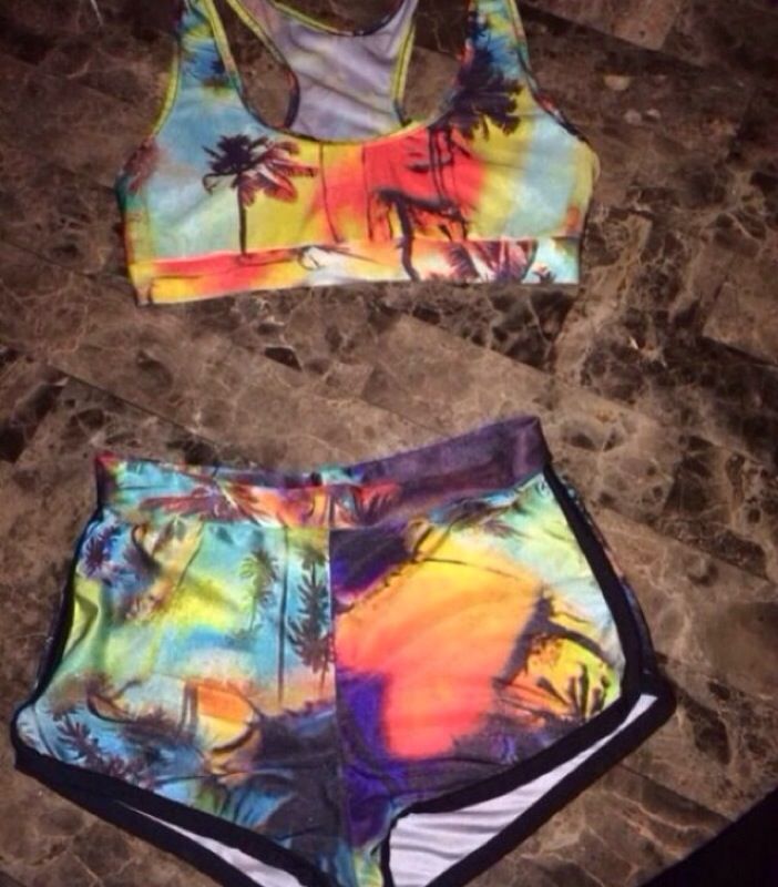 Swim suit or work out set small new