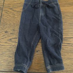 Faux Denim Pants 