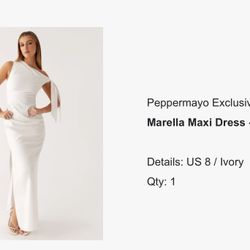 Peppermayo Marella Maxi Dress - Ivory