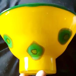 Vintage Glass Fruit Bowl 