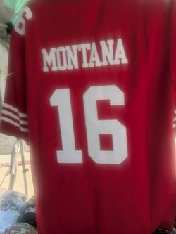 49ers Jersey Joe Montana Red Throwback