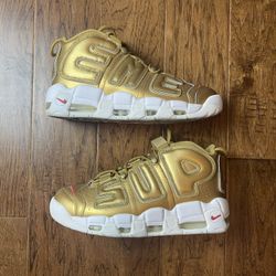 Nike Air More Uptempo x Supreme Gold – Size 10.5 (OG Box + Extra Laces) 