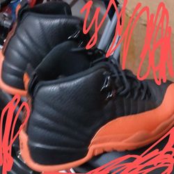 Nike Air Jordan 12 Brilliant Orange Black 