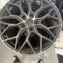 Black Rims Trimmed With Silver 