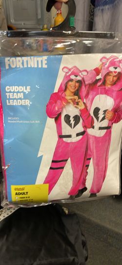 Fortnite Cuddle team Pink bear costume from Spirit Halloween