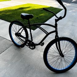 26” Beachcruiser Bicycle - Phat (Black & Blue)