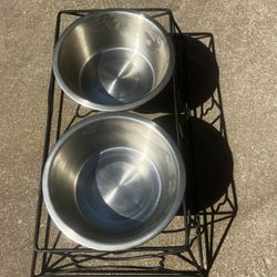 Dog Bowl  Set,Stainless.  S.W.Arl