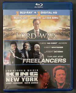 3 Blu Ray + 3 Digital HD Lord of War~Freelancers~King of New York