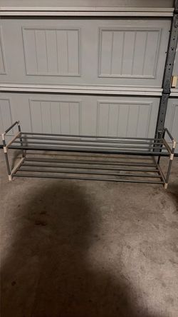2-Tier Metal Shoe Rack
