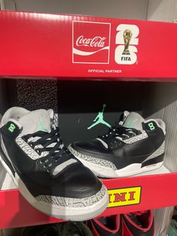 Jordan retro 3 green glow size 11