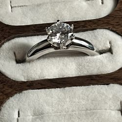 925 Cz Engagement Ring 