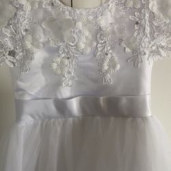 First Communion Dress And Veil 