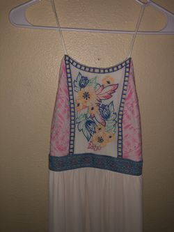 Print white with print juvenil dress w citrus