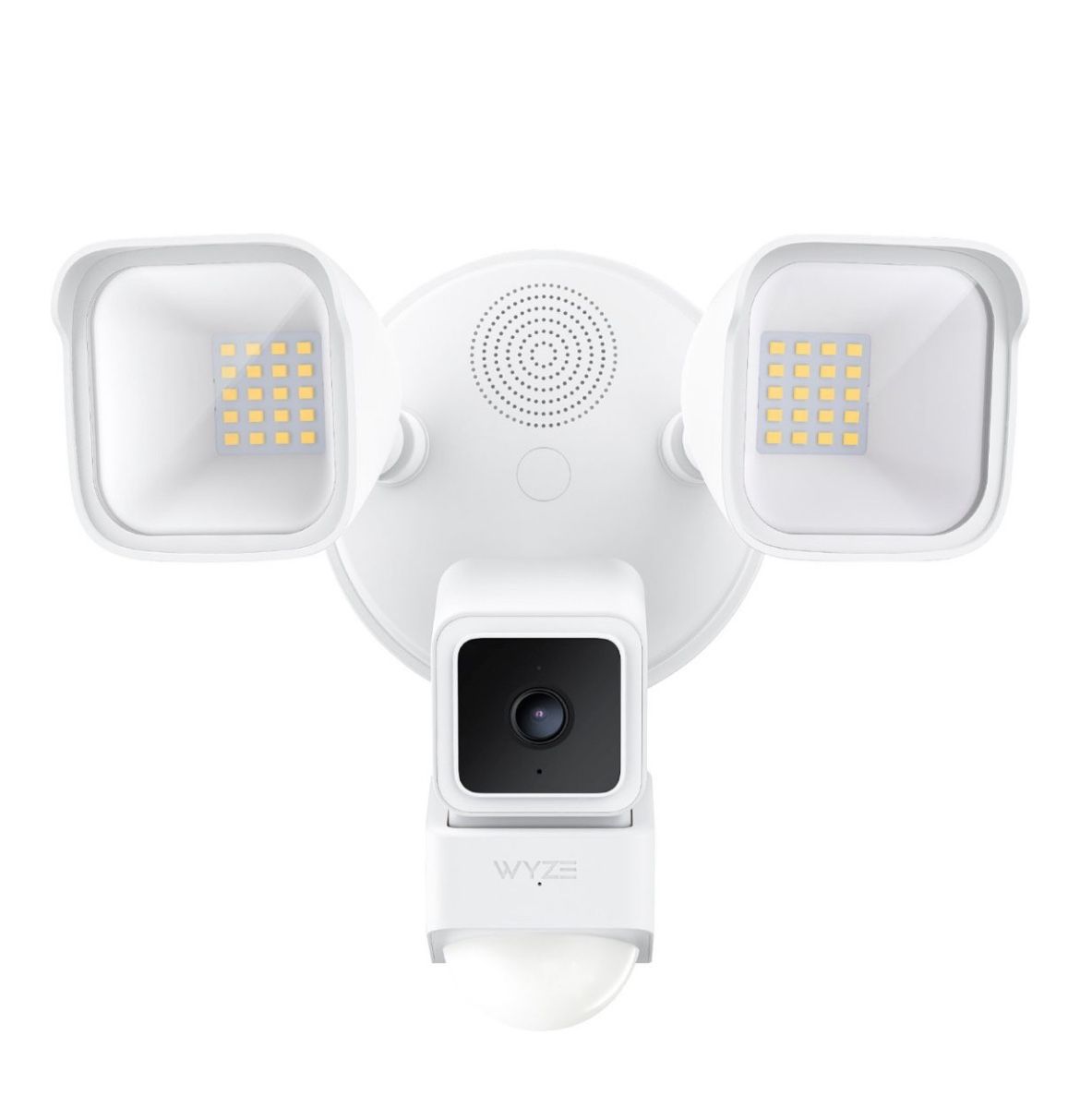 Wyze - Wired Outdoor Wi-Fi Floodlight Home Security Camera - White