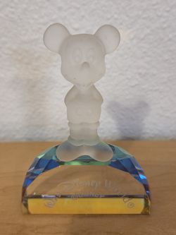 Walt Disney World Mickey Mouse Arribas Bros Frosted Crystal Statue 