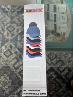 Hat Organizer for Baseball Caps 2Pack, Hat Rack for Wall with Strong Adhesive Hold up to 20 Hats, Hat Hanger Holder Display for Door Closet, Cap Organ