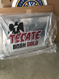 Tecate beer mirror. Brand new still in the box