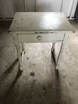 Antique side table with drawer