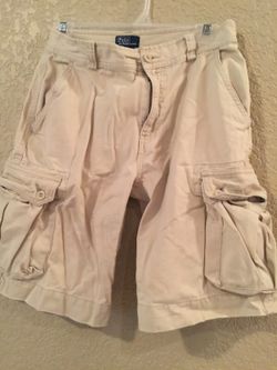 Boys Ralph Lauren khaki shorts sz 16
