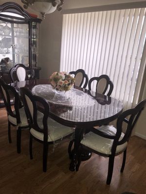 Dining Room Table With 6 Chairs And Wall Unit For Sale In Freehold NJ Dining Room Table With 6 Chairs And Wall Unit For Sale In Freehold NJ