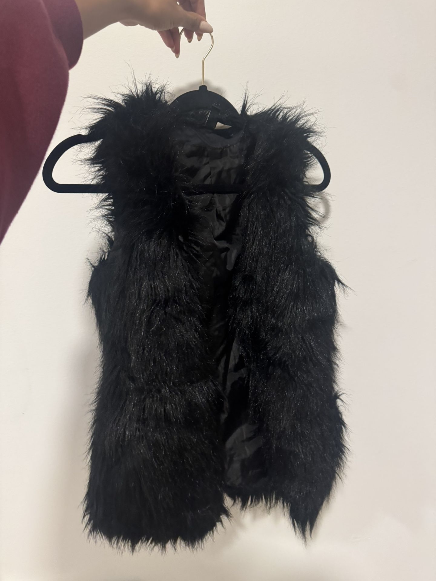 Black Fur Vest