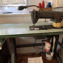 Singer 251-2 Sewing Machine And Table Vintage Industrial