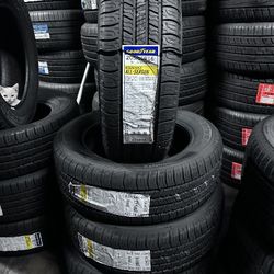 SET OF NEW TIRES 205/55/16 GOODYEAR ASSURANCE INCLUDING MOUNT AND BALANCE