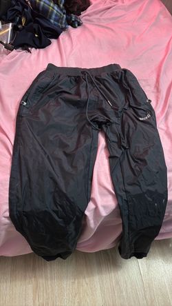 BoxR Black Nylon Track Pants