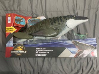 Jurassic World Rebirth Bite N Blast Mosasaurus Toy