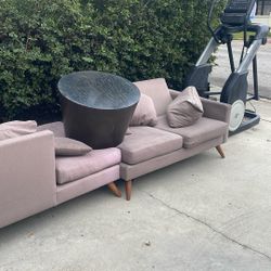 Free Sectional 90 X 90 And Coffee Table Come Get It!