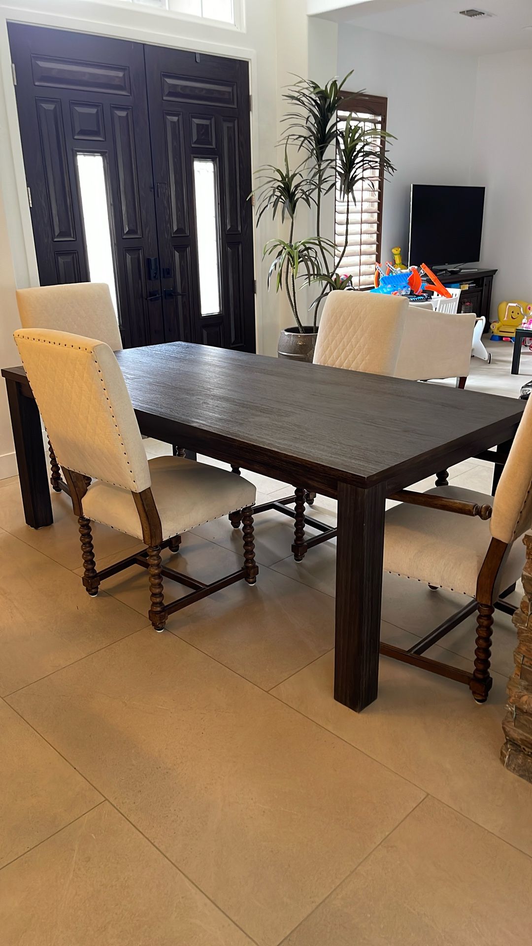 Large Dining Table And 4 Chairs