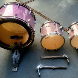 Set Of 3 Pink Drums