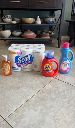 Scott Toilet Paper, Tide, Downy, Softsoap