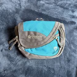 Hiking Fanny Pack Blue & Gray Cross Body